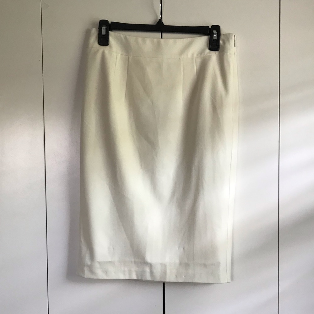 New York & Company Ivory Pencil Skirt Sz 2